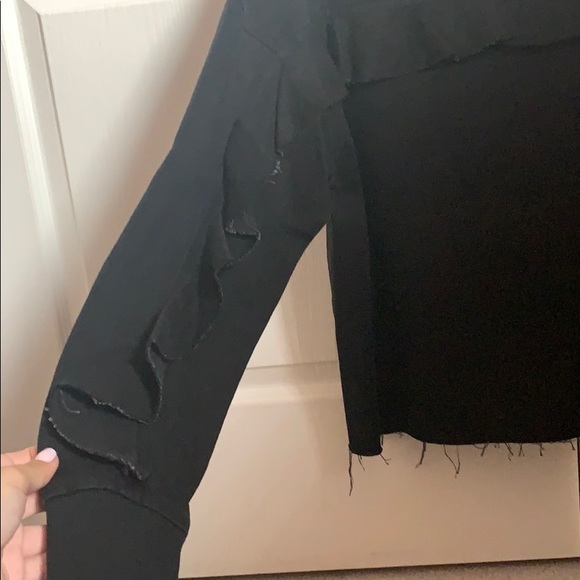 Zara Ruffled Denim Top - Picture 3 of 4